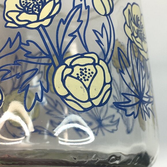 3 Oui Limited Edition 6 oz Floral Glass Yogurt Cups Jars Pink Yellow Flower - Picture 14 of 16